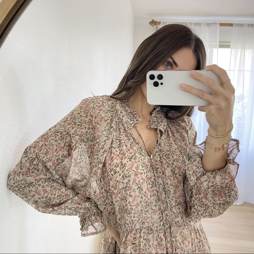 LAST • Brunching Floral Tunic Flowey Dress - Picture 2 of 10